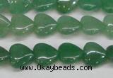 CAJ685 15.5 inches 12*12mm heart green aventurine beads