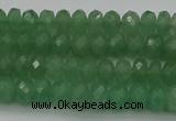 CAJ701 15.5 inches 4*6mm faceted rondelle green aventurine beads