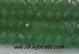 CAJ702 15.5 inches 5*8mm faceted rondelle green aventurine beads