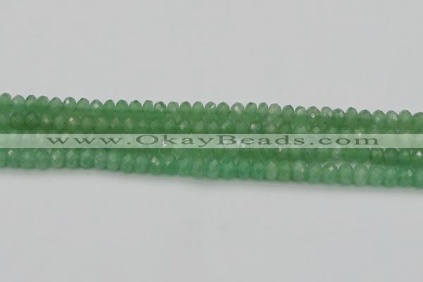 CAJ703 15.5 inches 6*10mm faceted rondelle green aventurine beads