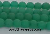 CAJ711 15.5 inches 6mm round matte green aventurine beads