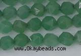 CAJ731 15.5 inches 6mm faceted nuggets green aventurine beads