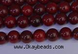 CAJ750 15.5 inches 4mm round apple jasper beads wholesale