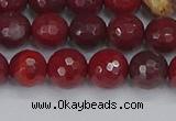 CAJ760 15.5 inches 8mm faceted round apple jasper beads