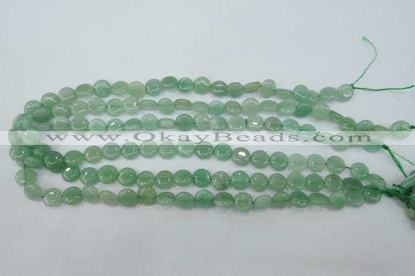 CAJ80 15.5 inches 10mm flat round green aventurine beads wholesale