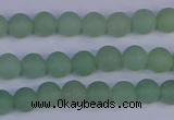 CAJ801 15.5 inches 6mm round matte green aventurine beads wholesale