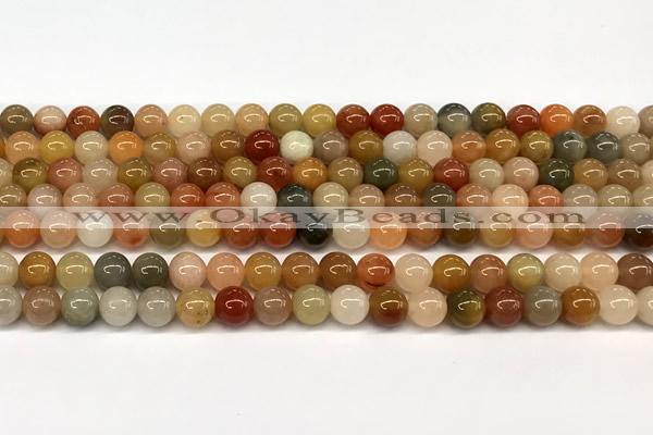 CAJ845 15 inches 4mm round jade gemstone beads