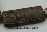 CAL11 14.5 inches 28*60mm carved rectangle agalmatolite beads