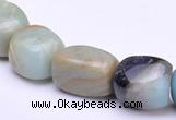 CAM09 13*16mm pebble natural amazonite gemstone beads Wholesale