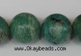 CAM1008 15.5 inches 20mm round natural Russian amazonite beads