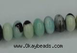 CAM101 15.5 inches 6*12mm rondelle amazonite gemstone beads