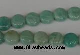 CAM1016 15.5 inches 10mm flat round natural Russian amazonite beads