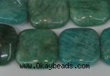 CAM1030 15.5 inches 20*20mm square natural Russian amazonite beads