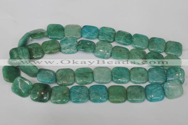 CAM1030 15.5 inches 20*20mm square natural Russian amazonite beads