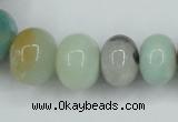 CAM106 15.5 inches multi-size rondelle amazonite gemstone beads