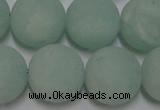 CAM1116 15.5 inches 16mm round matte amazonite beads wholesale