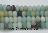 CAM1130 15.5 inches 4*6mm rondelle matte amazonite beads wholesale