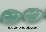 CAM117 15.5 inches 18*25mm flat teardrop amazonite gemstone beads