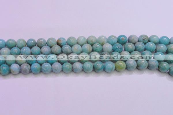 CAM1254 15.5 inches 12mm round natural Russian amazonite beads