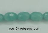 CAM140 15.5 inches 10*14mm faceted drum amazonite gemstone beads