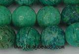 CAM1405 15.5 inches 14mm faceted round Russian amazonite beads