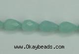 CAM141 15.5 inches 8*12mm faceted teardrop amazonite gemstone beads