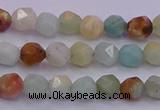 CAM1411 15.5 inches 6mm faceted nuggets amazonite gemstone beads