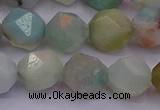 CAM1414 15.5 inches 12mm faceted nuggets amazonite gemstone beads