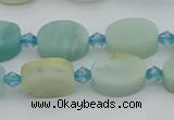 CAM1425 15.5 inches 8*12mm oval Chinese amazonite beads