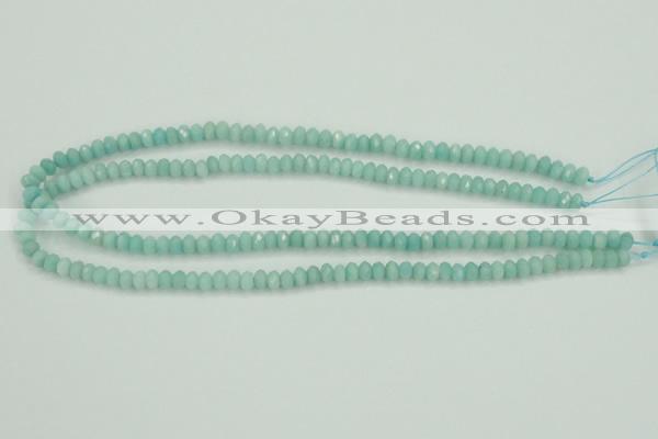 CAM143 15.5 inches 4*6mm faceted rondelle amazonite gemstone beads