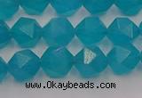 CAM1432 15.5 inches 8mm faceted nuggets dyed amazonite gemstone beads