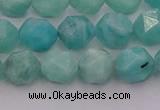 CAM1437 15.5 inches 8mm faceted nuggets amazonite gemstone beads