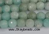 CAM1451 15.5 inches 6mm faceted round amazonite gemstone beads