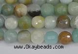 CAM1459 15.5 inches 6mm faceted round amazonite beads wholesale