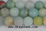 CAM1460 15.5 inches 8mm faceted round amazonite beads wholesale