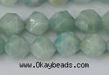 CAM1473 15.5 inches 8mm faceted nuggets Brazilian amazonite beads