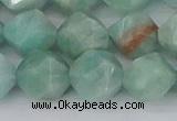 CAM1475 15.5 inches 12mm faceted nuggets Brazilian amazonite beads