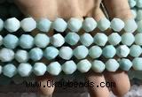 CAM1495 15.5 inches 10mm faceted nuggets amazonite beads wholesale