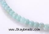 CAM15 16 inches 4mm round natural amazonite beads Wholesale