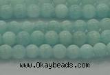 CAM1500 15.5 inches 4mm round natural peru amazonite beads