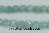 CAM151 15.5 inches 8mm flat round amazonite gemstone beads