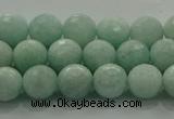 CAM1512 15.5 inches 8mm faceted round natural peru amazonite beads