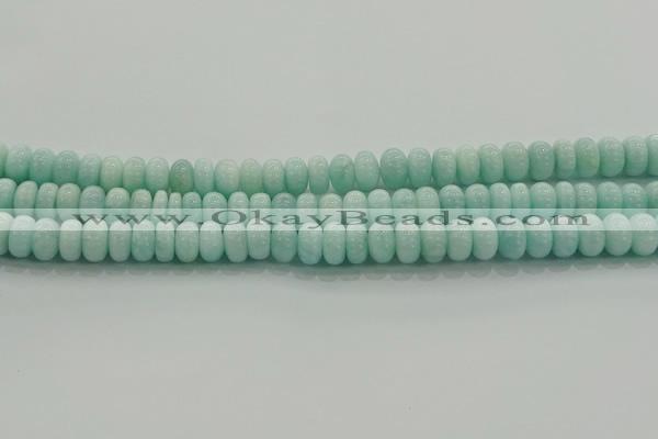 CAM1532 15.5 inches 5*8mm rondelle natural peru amazonite beads