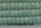 CAM1541 15.5 inches 4*6mm faceted rondelle peru amazonite beads