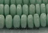 CAM1544 15.5 inches 7*12mm faceted rondelle peru amazonite beads