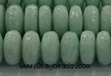 CAM1545 15.5 inches 8*14mm faceted rondelle peru amazonite beads