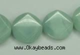 CAM156 15.5 inches 20mm faceted coin amazonite gemstone beads