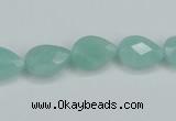 CAM157 15.5 inches 10*14mm faceted teardrop amazonite gemstone beads