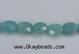 CAM158 15.5 inches 8*10mm faceted oval amazonite gemstone beads