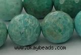 CAM1587 15.5 inches 18mm faceted round Russian amazonite beads